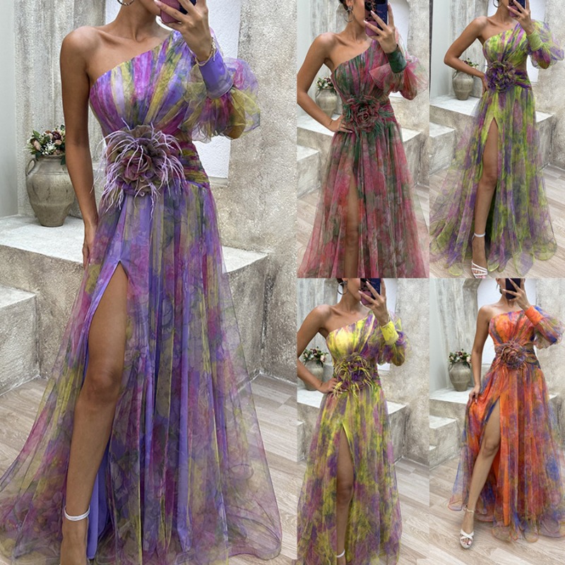 Women Queen Fashion - 2026 New Fashionable Evening Dress Printed
