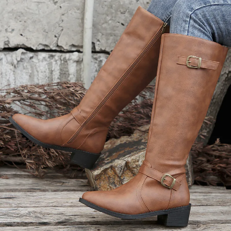 Women'S Fashion Boots 2025 - Woman Thick Heeled Long Boots Autumn