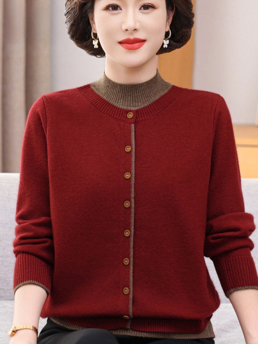 Women Fashion Over 60 - New Fashionable Thickened Knitted Wool Sweater