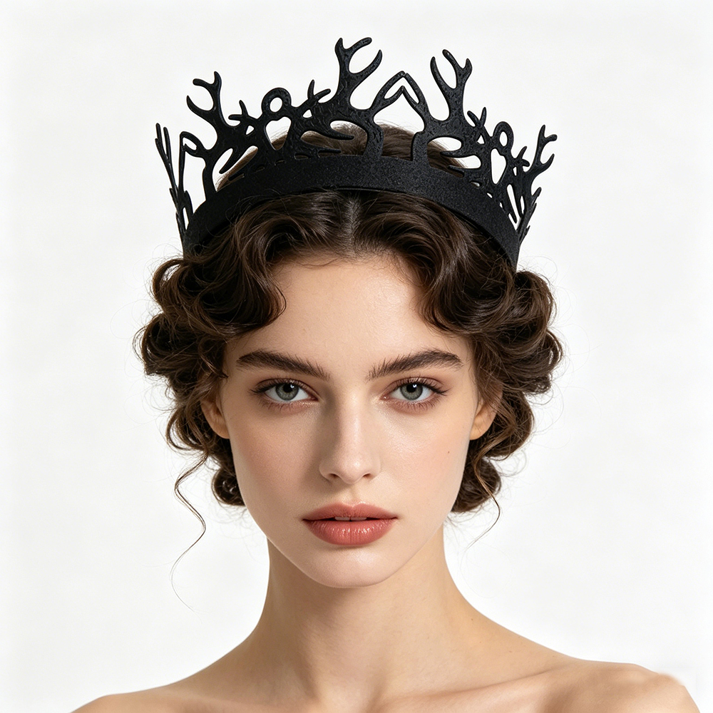 Women Queen Fashion - 1pc Fashion Black Gothic Antler Crown