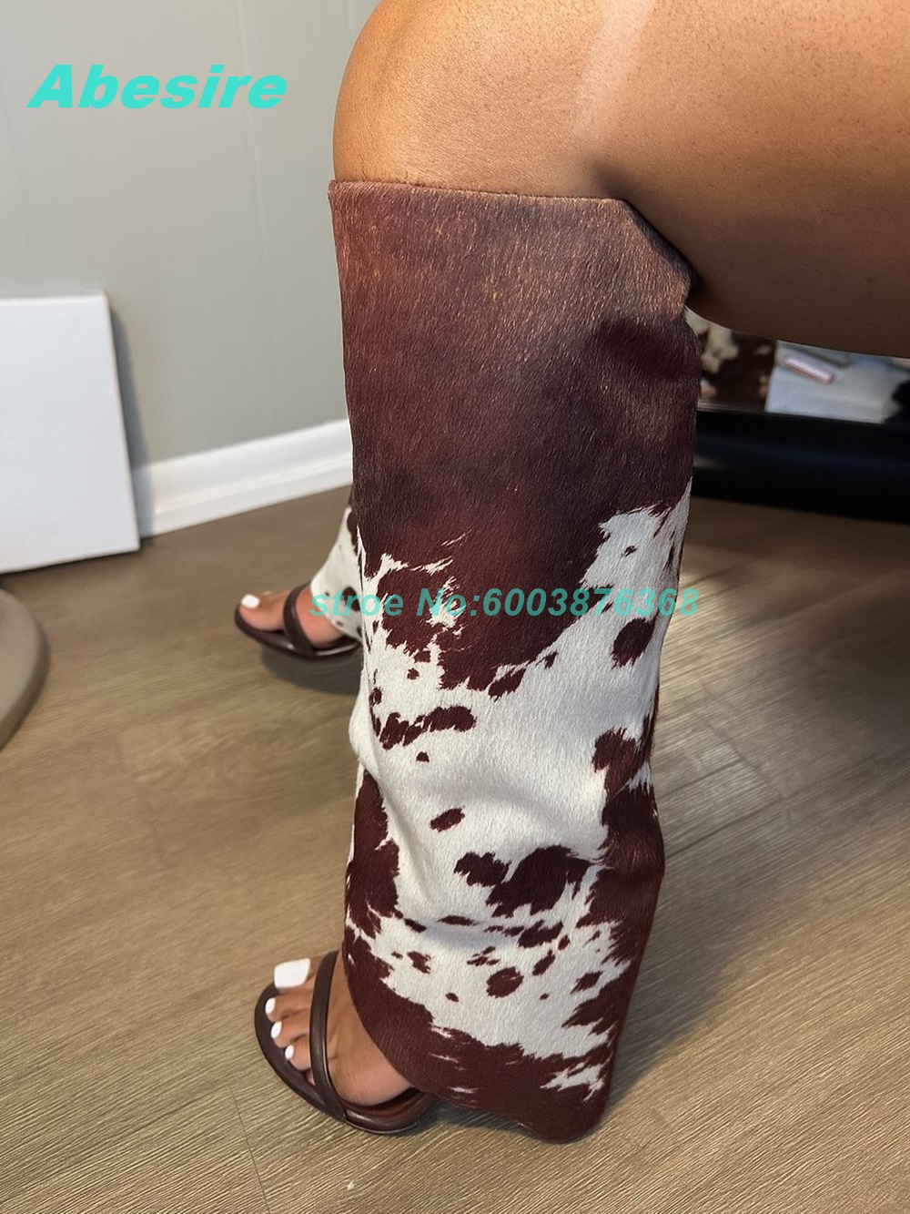 Cow Pattern Patchwork Suede Sa - Women Fashion Show บทวิจารณ์และราคา