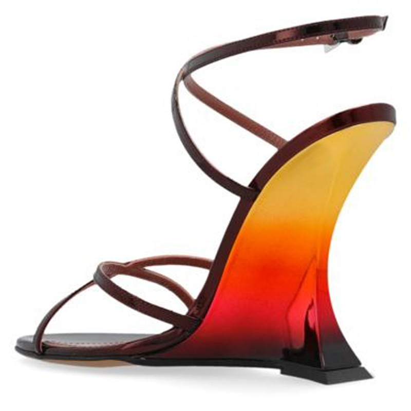 New Open Toe Cross Strap Gradi - Women Fashion Show บทวิจารณ์และราคา