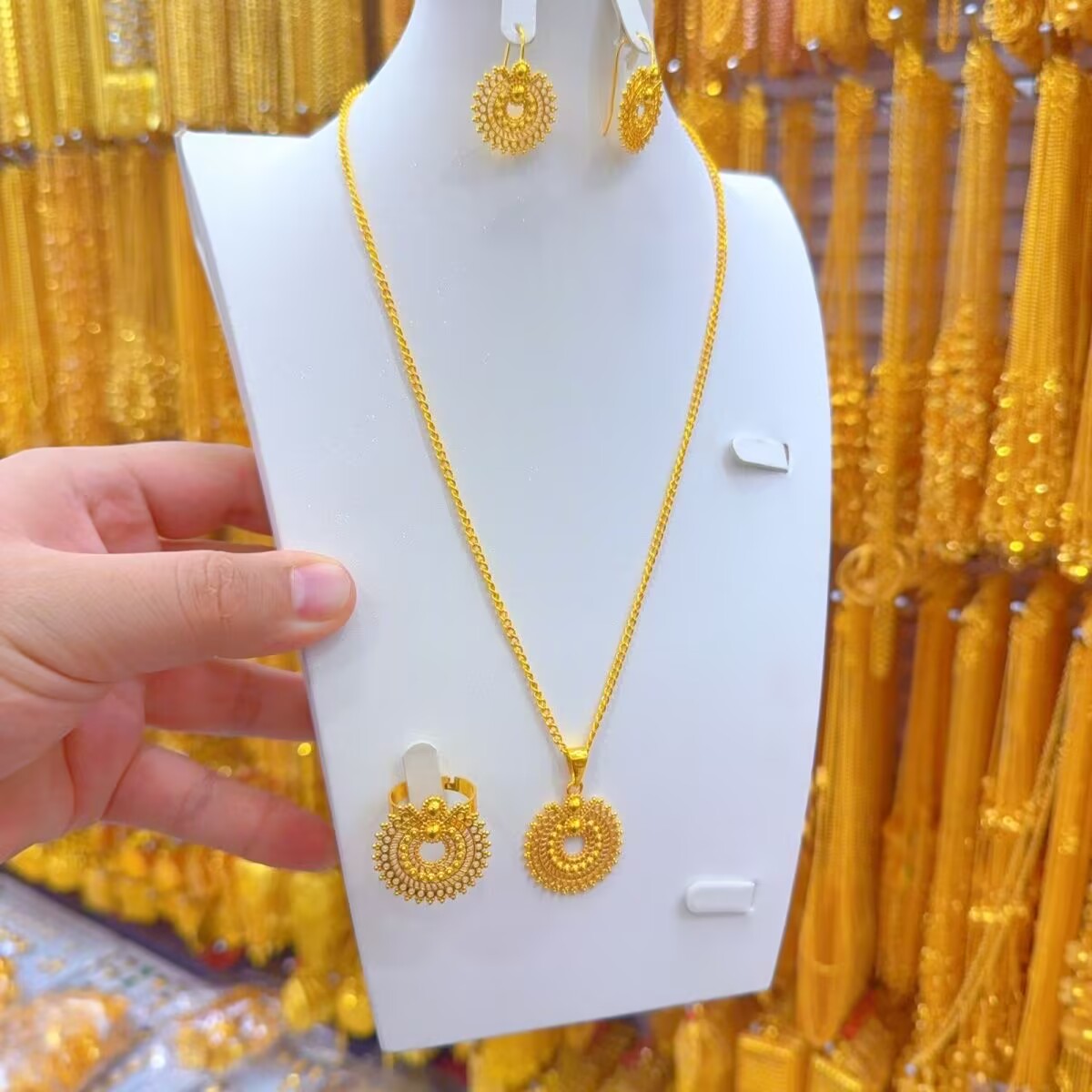 New Dubai 24K Gold Plated Neck - Women'S Fashion Rings Gold บทวิจารณ์และราคา