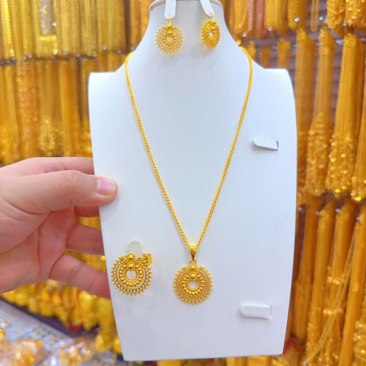 New Dubai 24K Gold Plated Neck - Women'S Fashion Rings Gold บทวิจารณ์และราคา