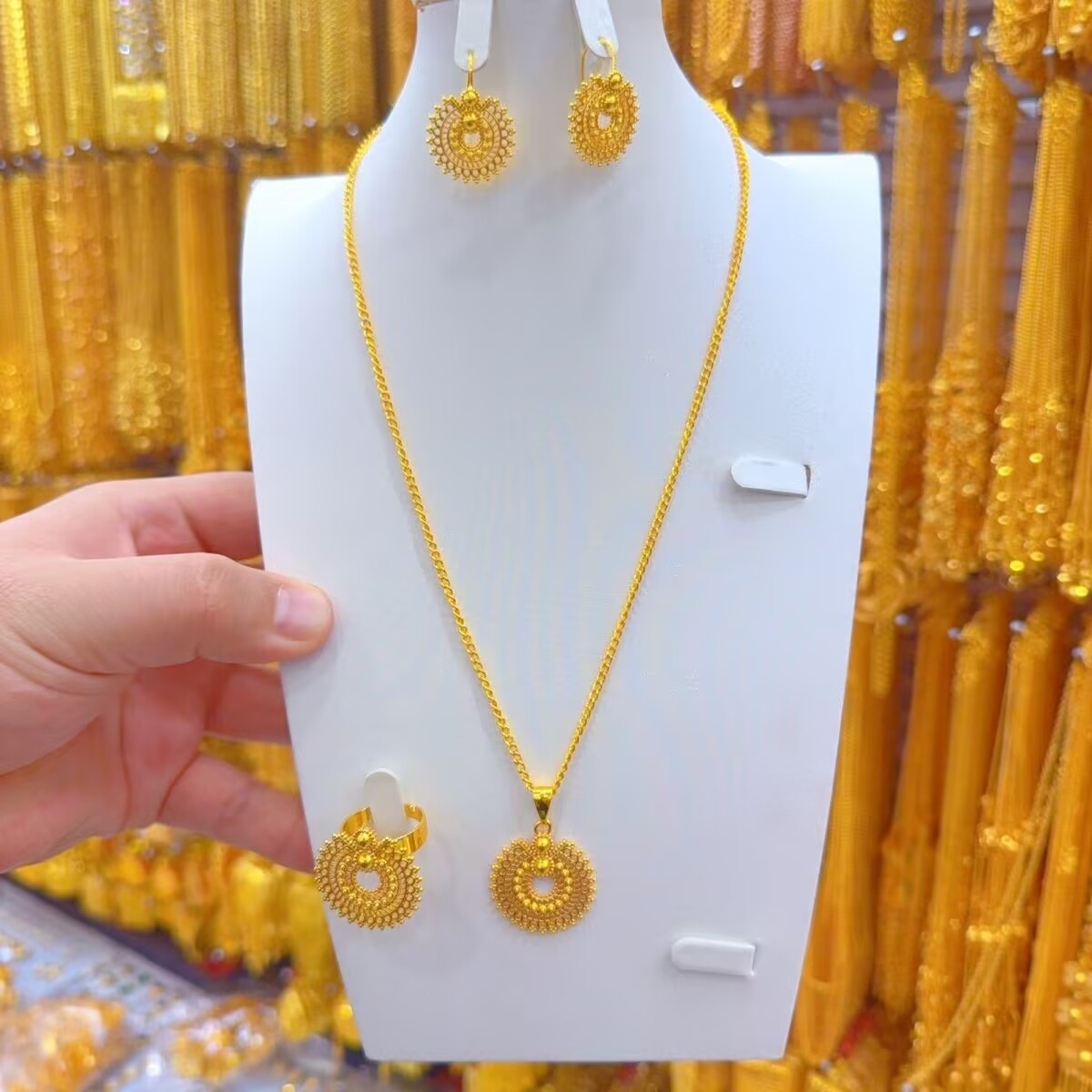 New Dubai 24K Gold Plated Neck - Women'S Fashion Rings Gold บทวิจารณ์และราคา