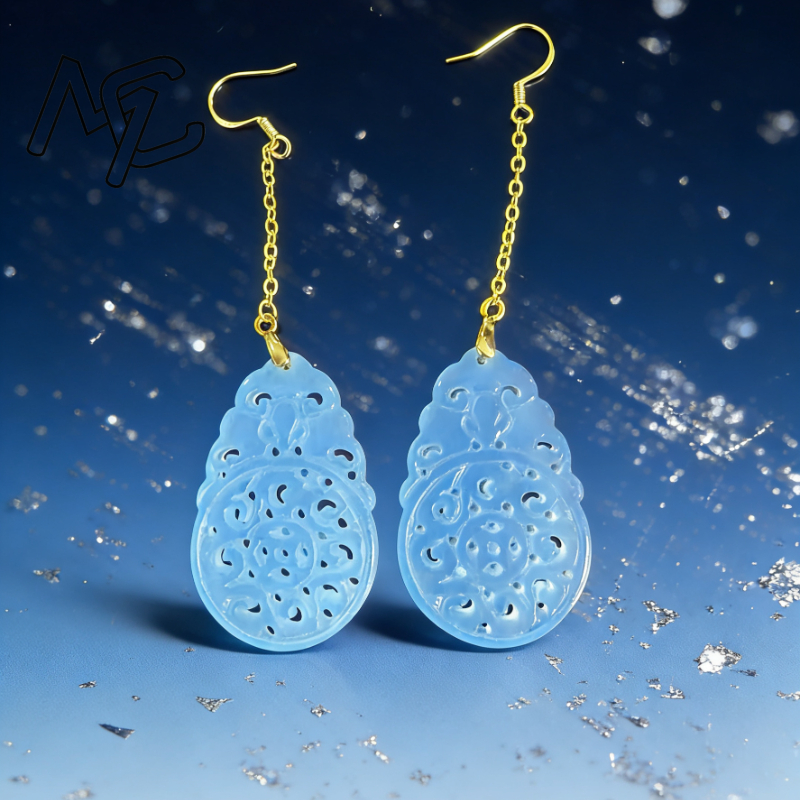 925 Silver Natural Green Jade  - Women'S Fashion Jewellery บทวิจารณ์และราคา