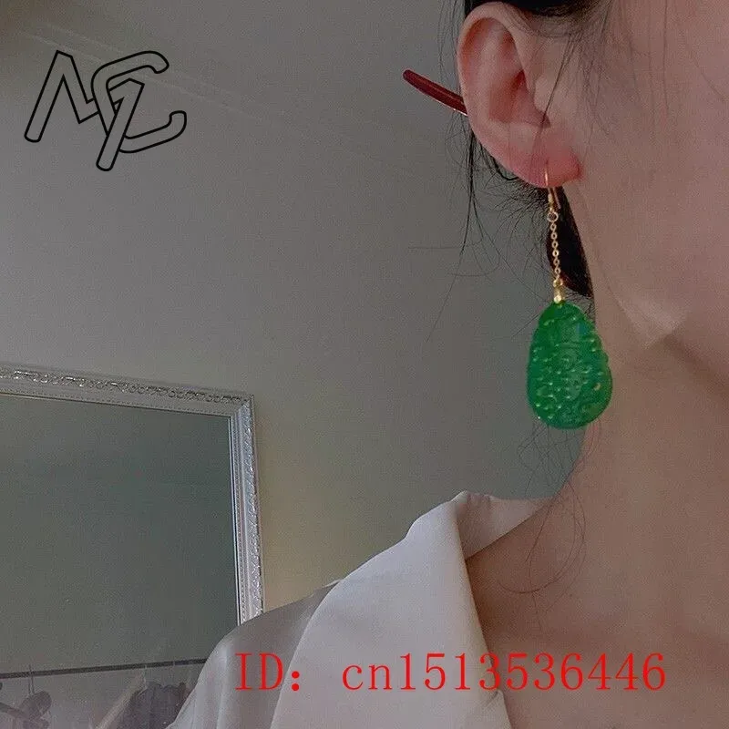 925 Silver Natural Green Jade  - Women'S Fashion Jewellery บทวิจารณ์และราคา