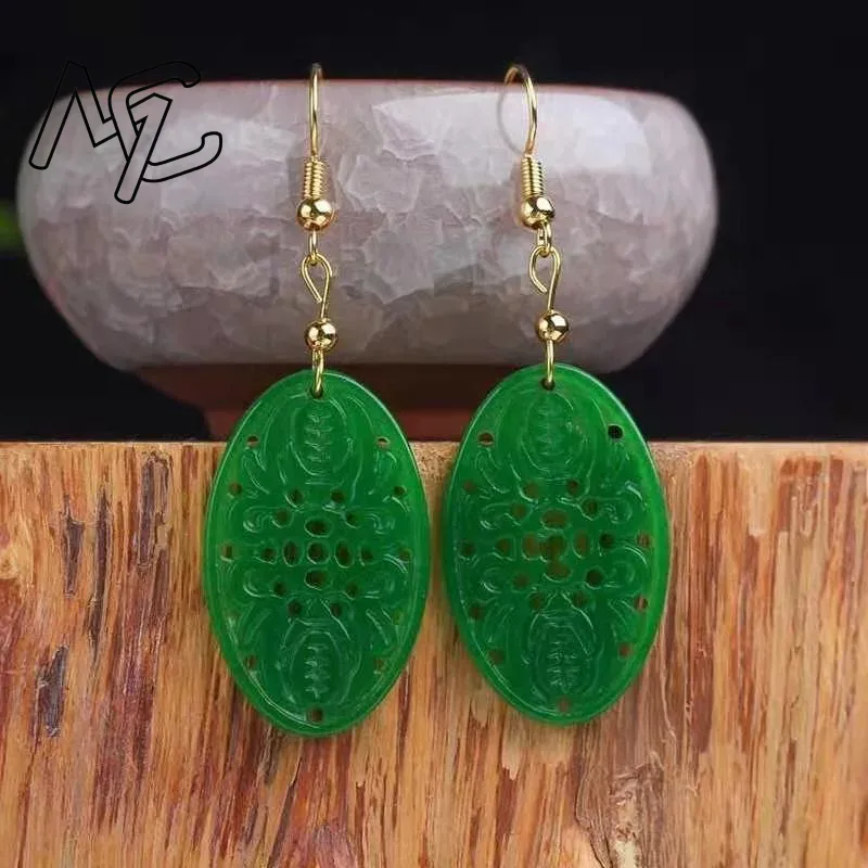 925 Silver Natural Green Jade  - Women'S Fashion Jewellery บทวิจารณ์และราคา