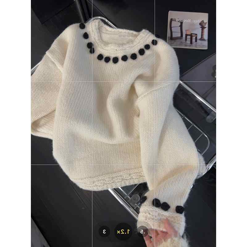 Women's White O-Neck Pullover  - Women'S Fashion In The 90S บทวิจารณ์และราคา