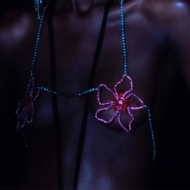 Stonefans Pink Flower Chest Ch - Women'S Fashion Jewellery บทวิจารณ์และราคา