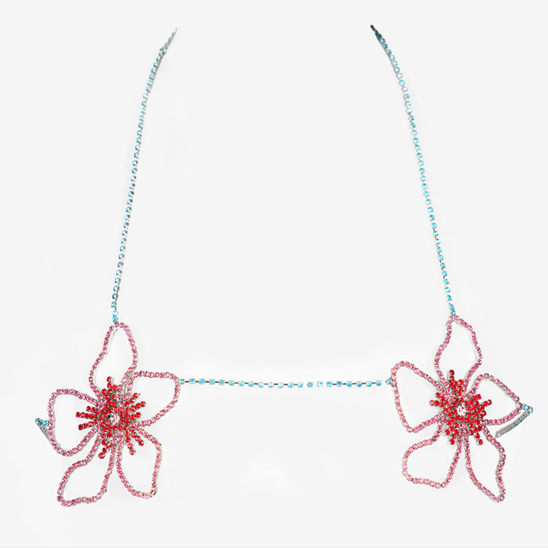 Stonefans Pink Flower Chest Ch - Women'S Fashion Jewellery บทวิจารณ์และราคา