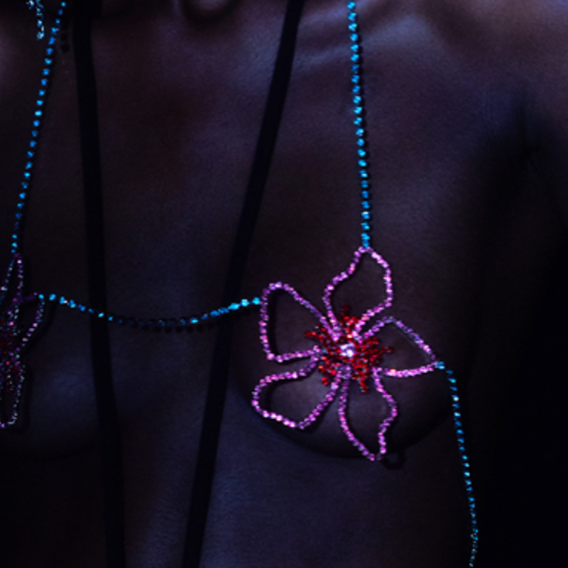 Stonefans Pink Flower Chest Ch - Women'S Fashion Jewellery บทวิจารณ์และราคา