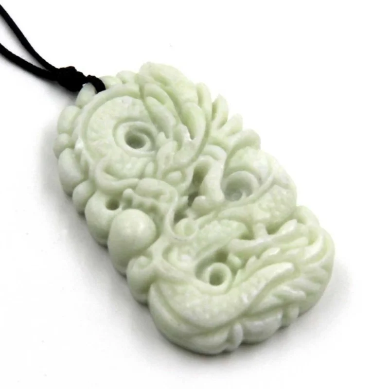 Natural White jade Dragon Phoe - Women'S Fashion Jewellery บทวิจารณ์และราคา