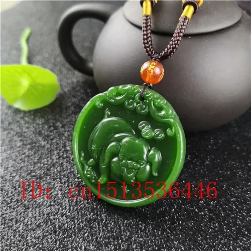 Natural Green Chinese Pig Carv - Women'S Fashion Jewellery บทวิจารณ์และราคา