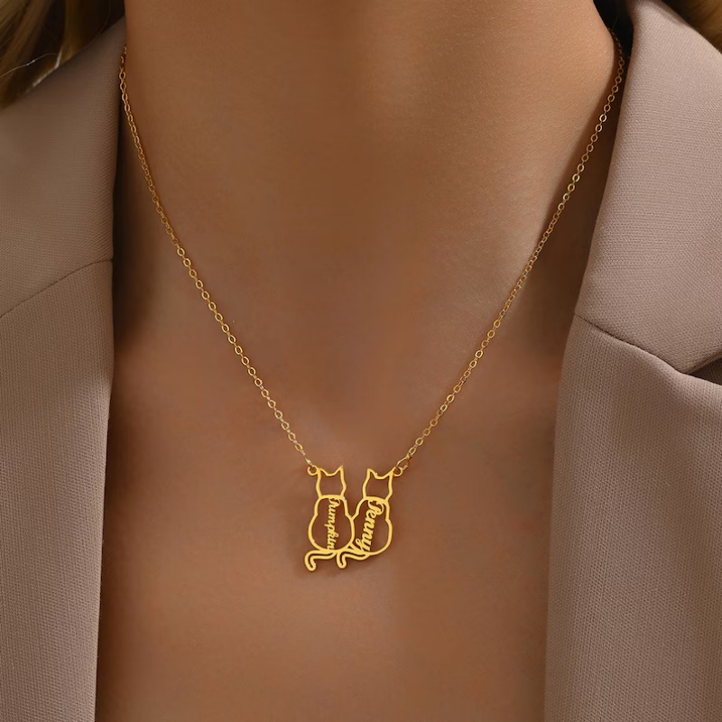 Personalized Cat Name Necklace - Xl Women'S Fashion บทวิจารณ์และราคา