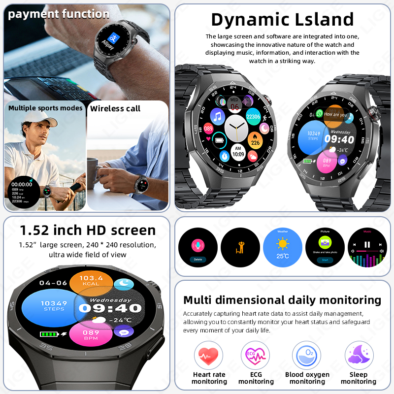 LIGE ECG Smart Watch For Andro - Women Fashion Week 2026 บทวิจารณ์และราคา