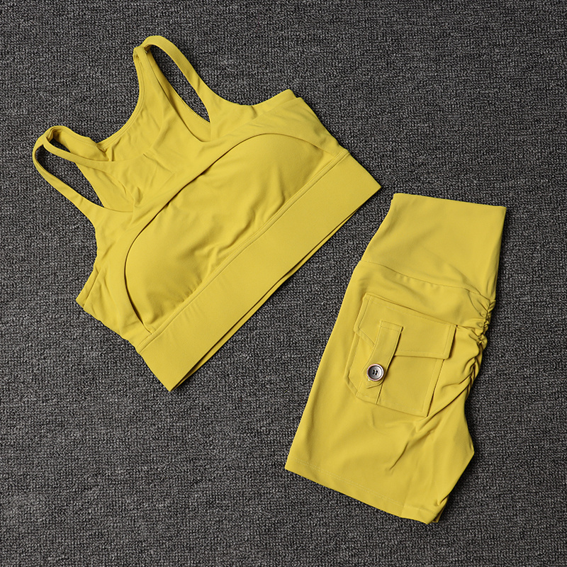 Fitness Shorts Yoga Sets Women - Women'S Fashion Leggings บทวิจารณ์และราคา