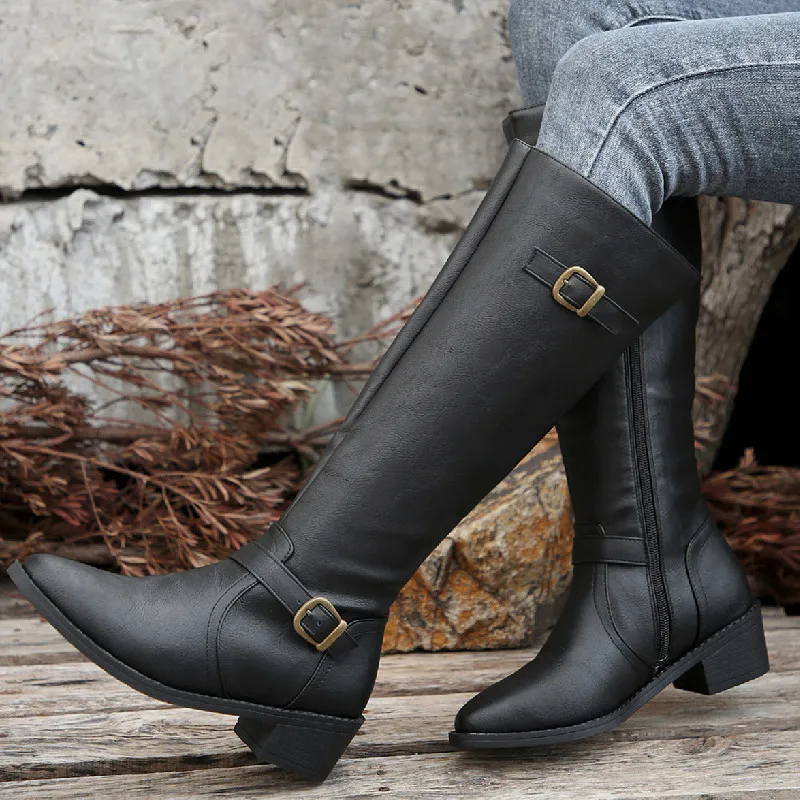 Woman Thick Heeled Long Boots  - Women'S Fashion Boots 2025 บทวิจารณ์และราคา