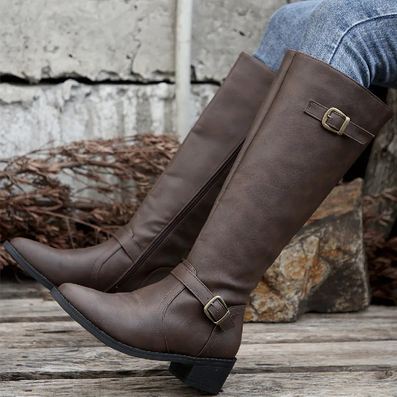 Woman Thick Heeled Long Boots  - Women'S Fashion Boots 2025 บทวิจารณ์และราคา
