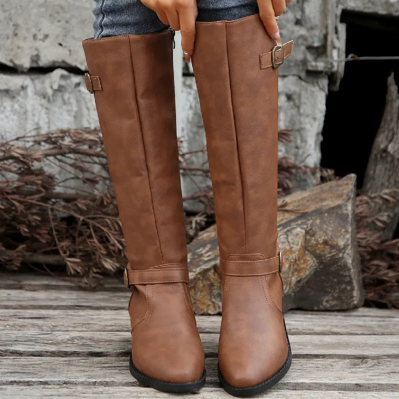 Woman Thick Heeled Long Boots  - Women'S Fashion Boots 2025 บทวิจารณ์และราคา