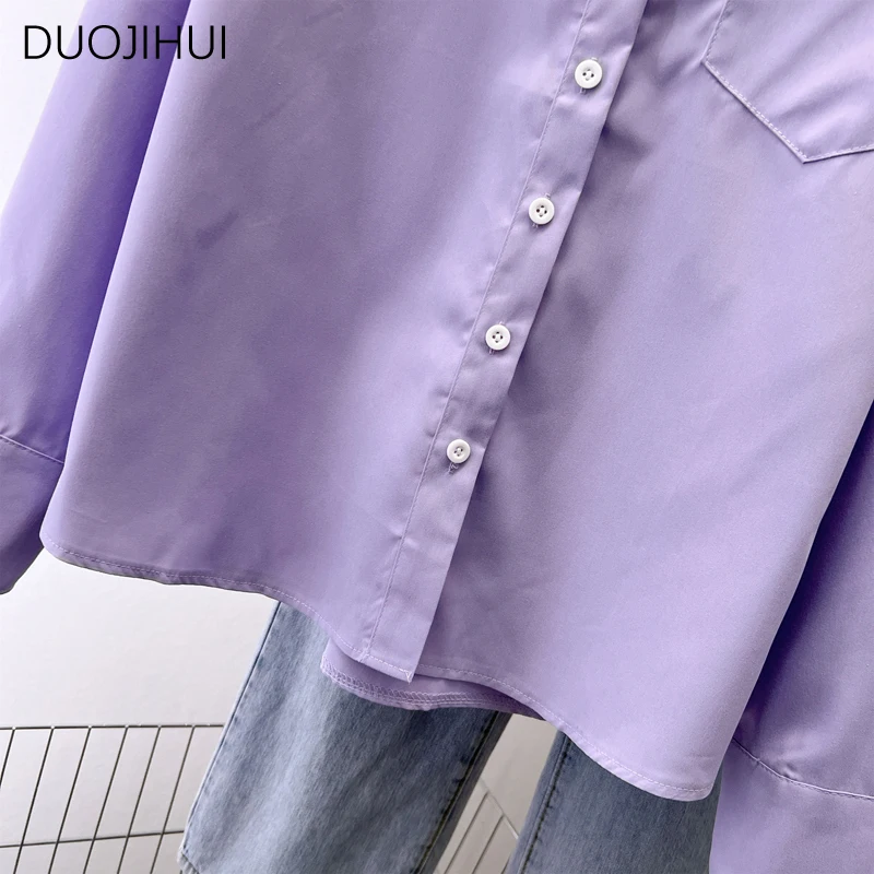 DUOJIHUI Purple Chic Polo Neck - Xl Women'S Fashion บทวิจารณ์และราคา