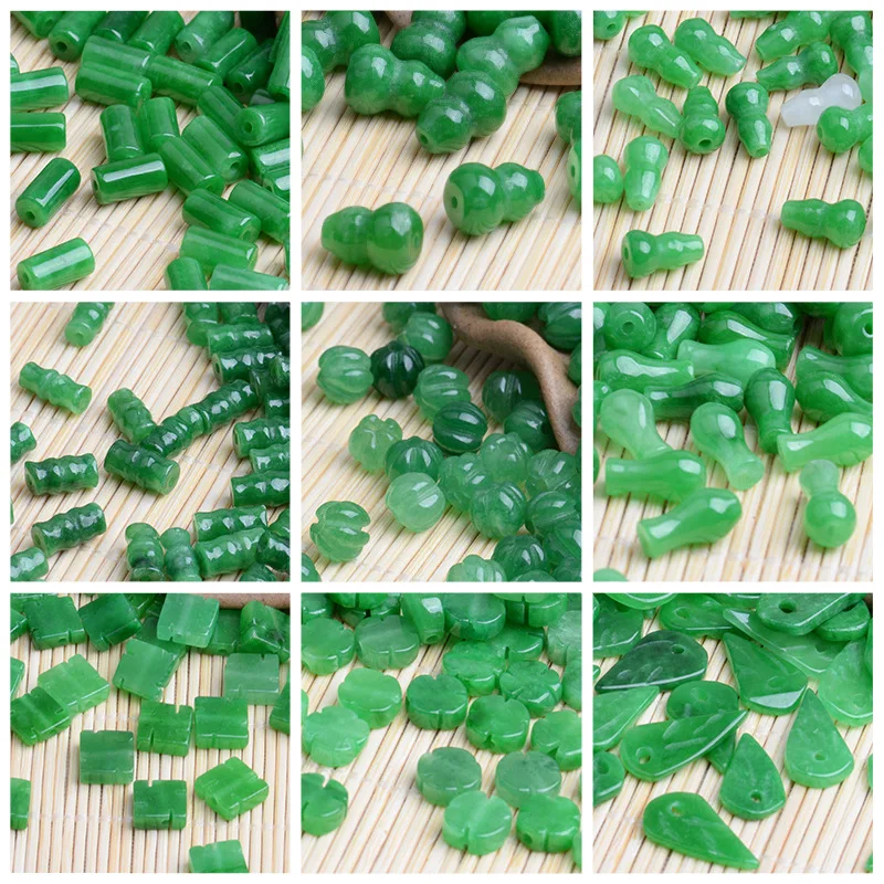 10pc Green Jade Gourd Leaves B - Women'S Fashion Jewellery บทวิจารณ์และราคา