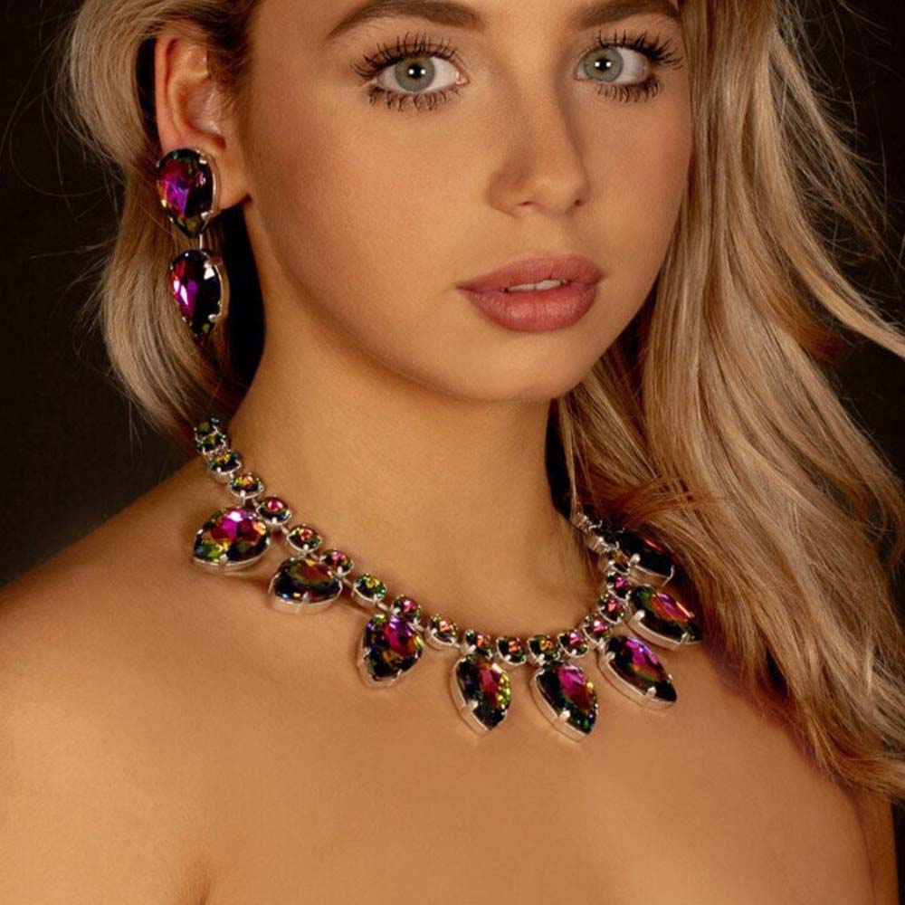 Stonefans Crystal Teardrop Nec - Women'S Fashion Jewellery บทวิจารณ์และราคา