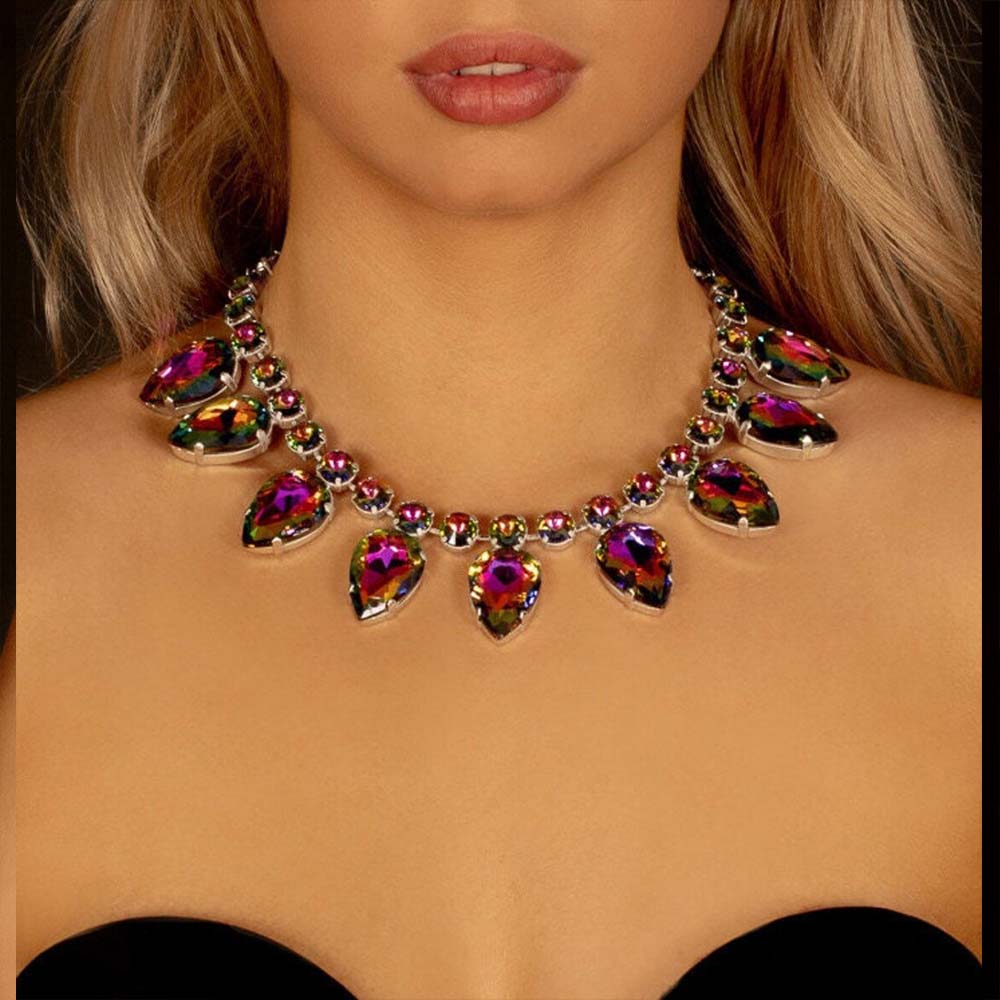 Stonefans Crystal Teardrop Nec - Women'S Fashion Jewellery บทวิจารณ์และราคา