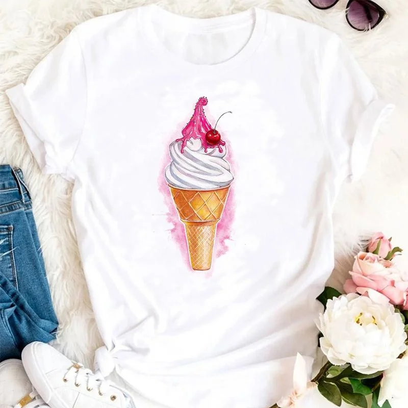 Women Summer Tshirts Cartoon I - Women'S Fashion In The 90S บทวิจารณ์และราคา