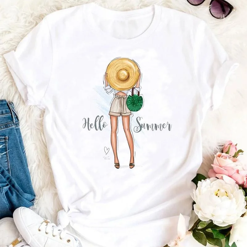 Women Summer Tshirts Cartoon I - Women'S Fashion In The 90S บทวิจารณ์และราคา