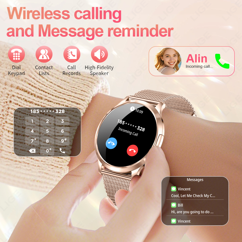 LIGE 2026 New Smart Watch Wome - Women Fashion Week 2026 บทวิจารณ์และราคา