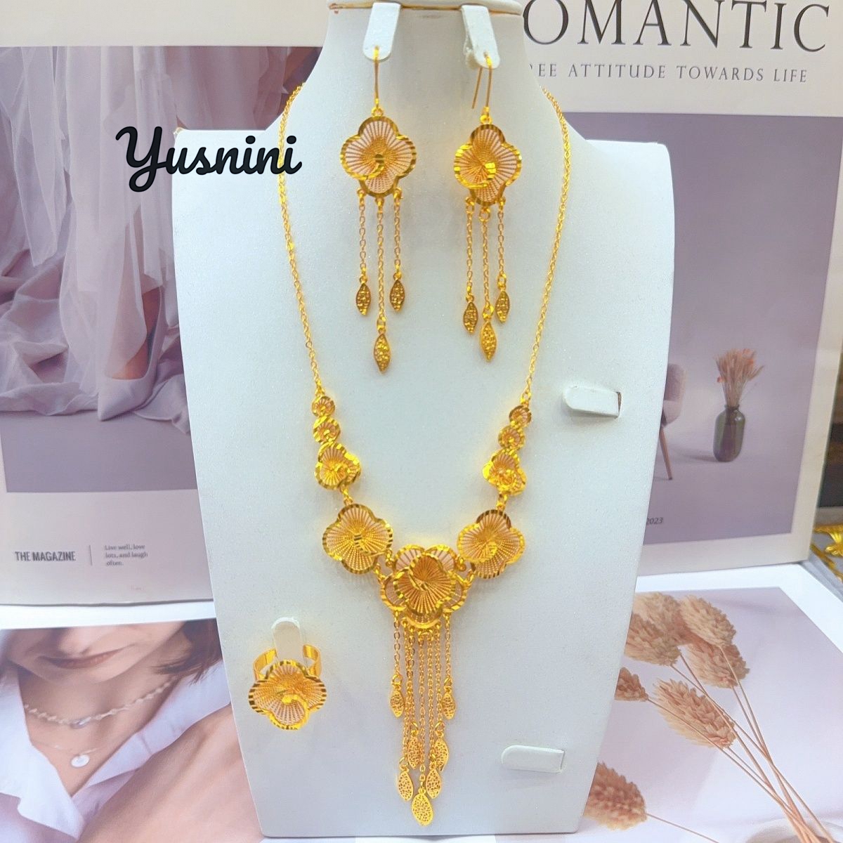 Fashion European Dubai 24K Gol - Women'S Fashion Rings Gold บทวิจารณ์และราคา