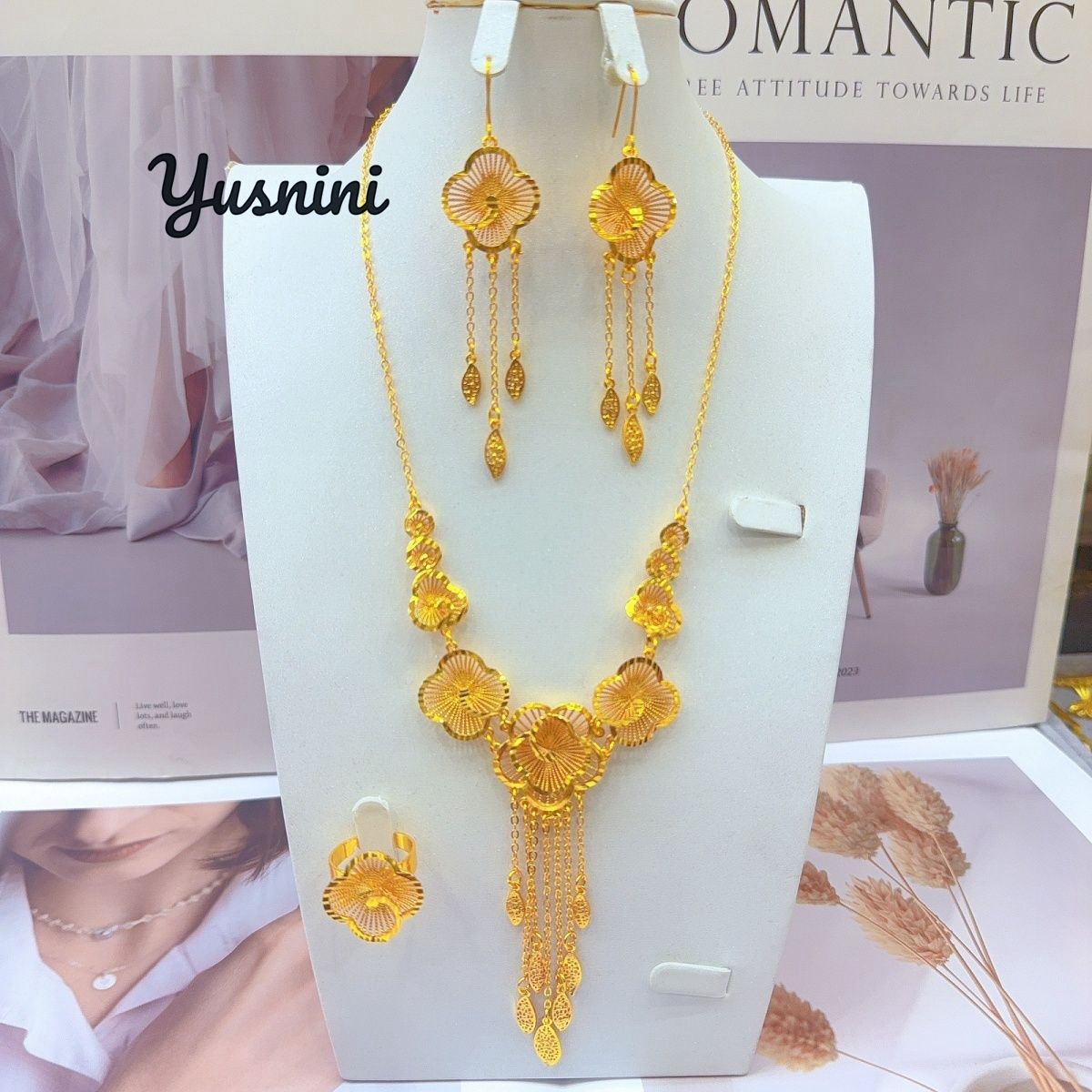 Fashion European Dubai 24K Gol - Women'S Fashion Rings Gold บทวิจารณ์และราคา