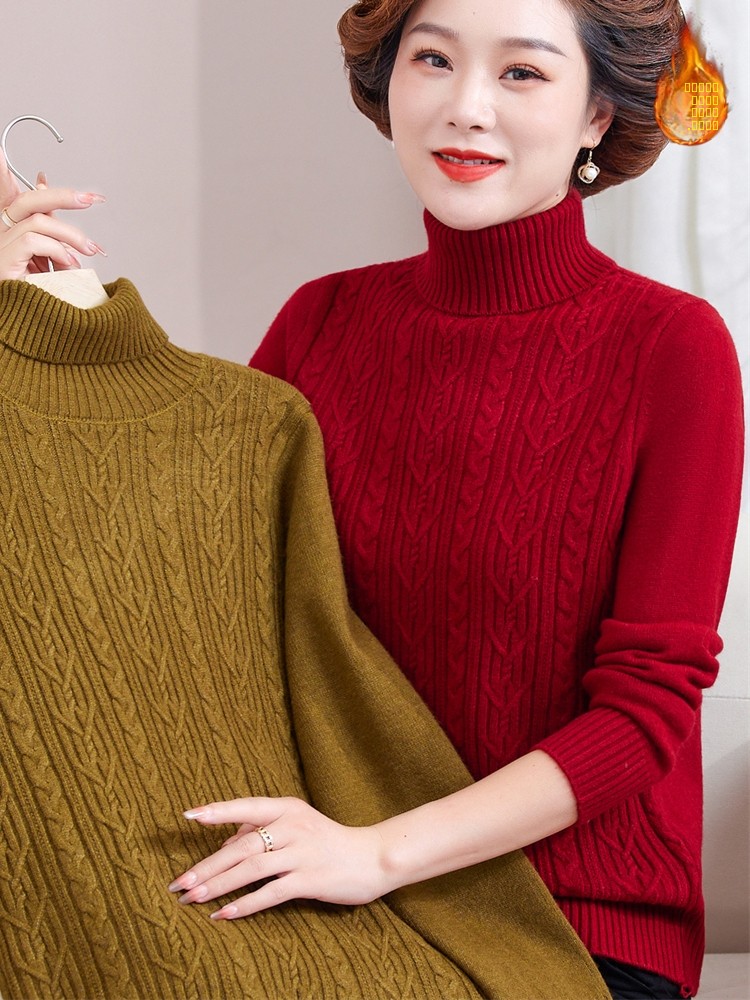 Fashionable Thickened Knitted  - Women Fashion Over 60 บทวิจารณ์และราคา