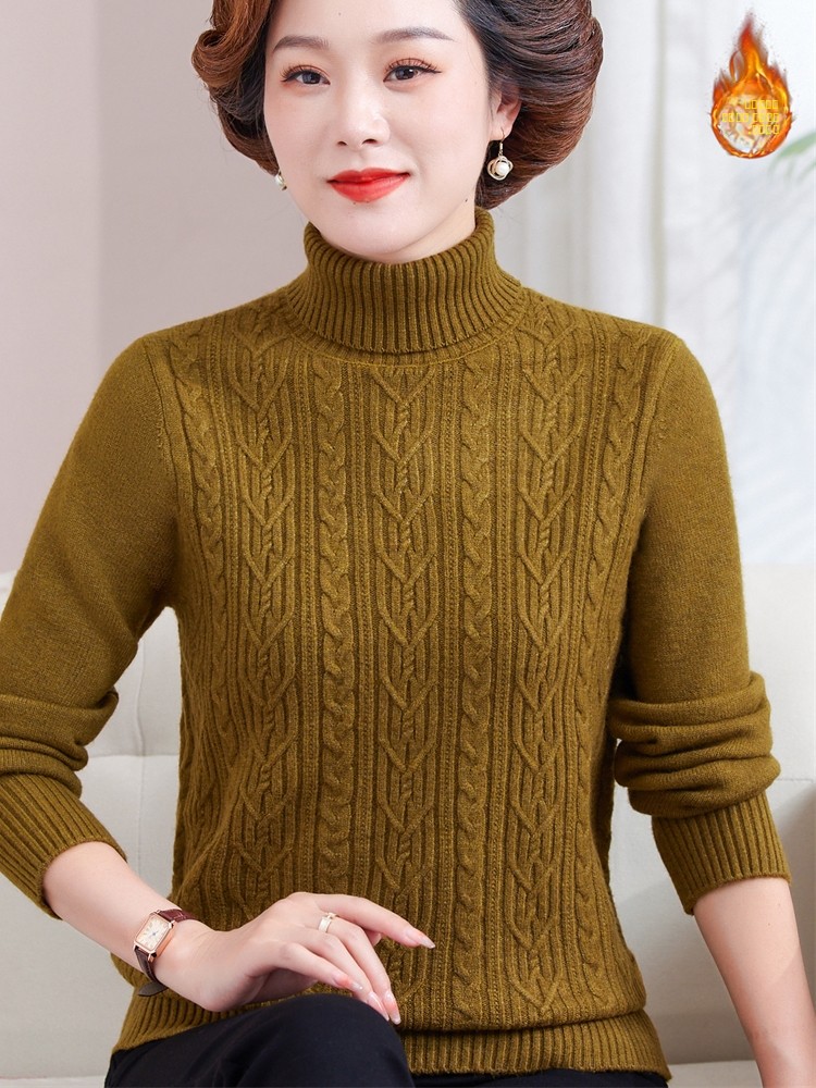 Fashionable Thickened Knitted  - Women Fashion Over 60 บทวิจารณ์และราคา