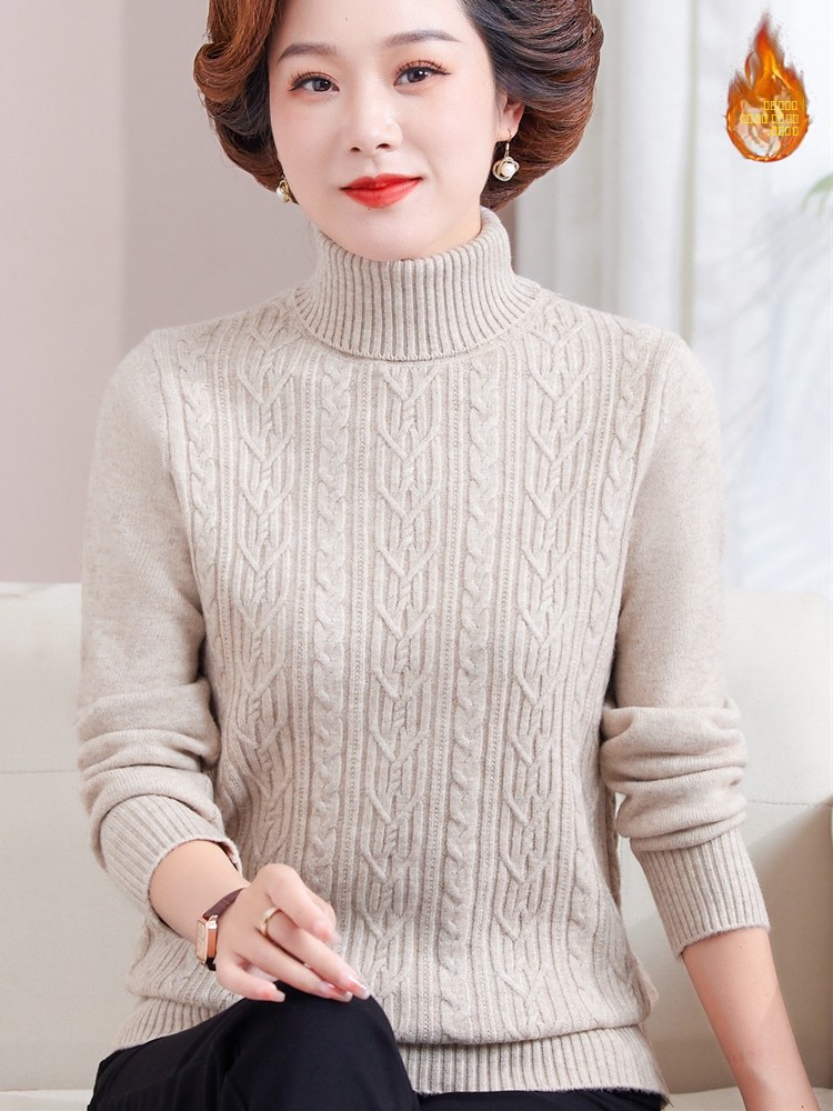 Fashionable Thickened Knitted  - Women Fashion Over 60 บทวิจารณ์และราคา