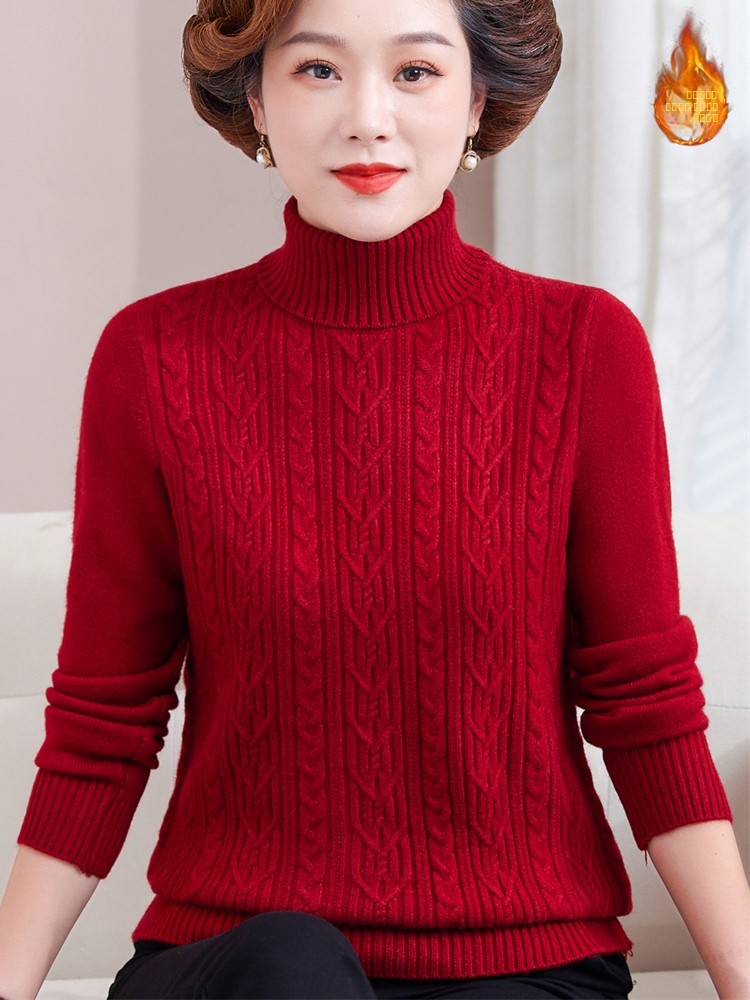 Fashionable Thickened Knitted  - Women Fashion Over 60 บทวิจารณ์และราคา