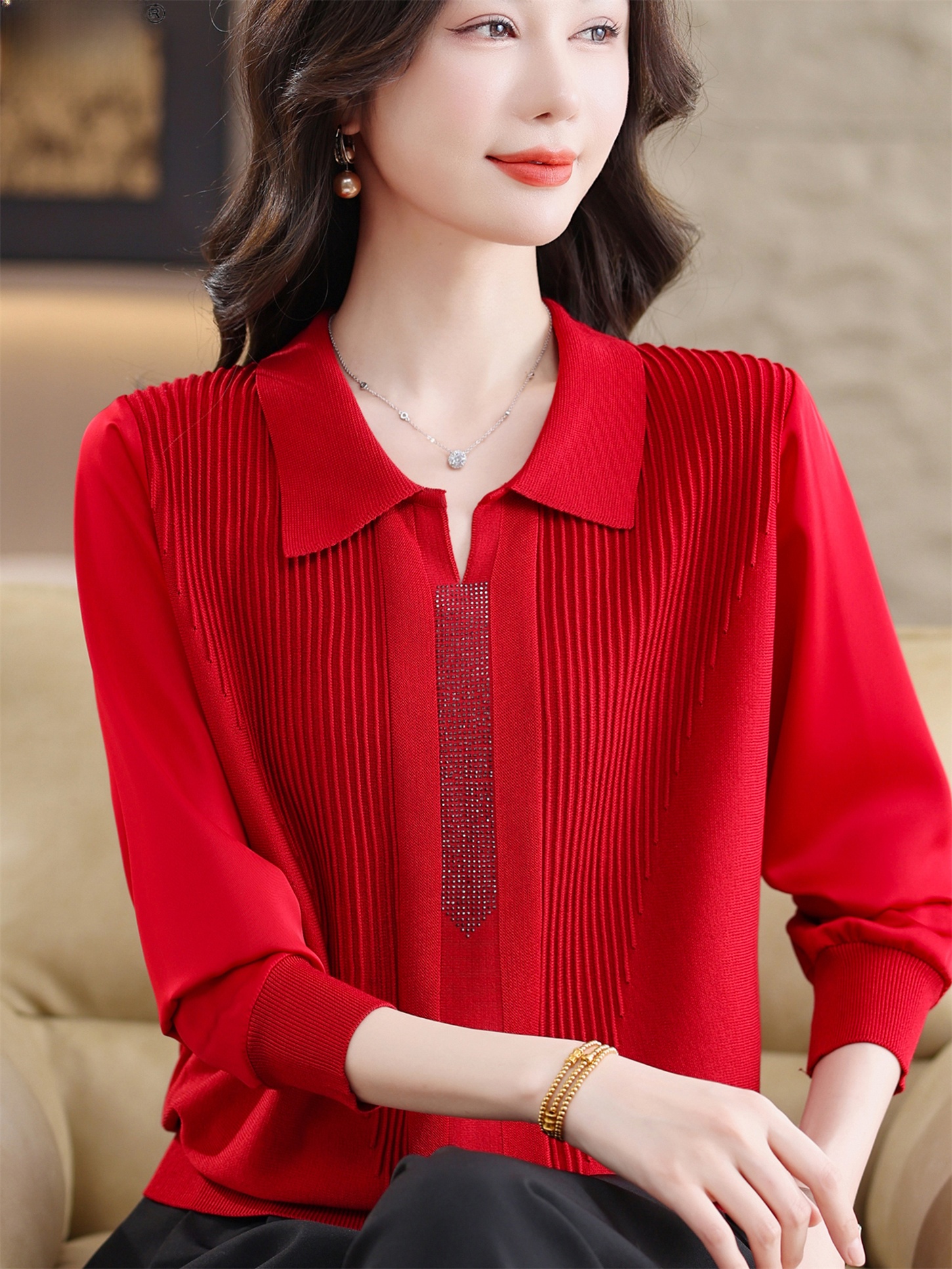 Fashionable Long Sleeve T-Shir - Women Fashion Over 60 บทวิจารณ์และราคา