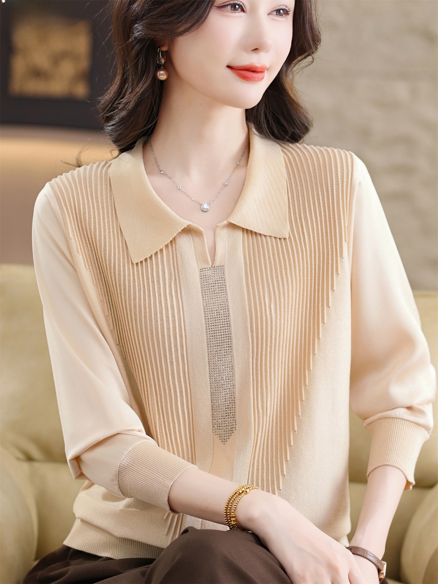Fashionable Long Sleeve T-Shir - Women Fashion Over 60 บทวิจารณ์และราคา