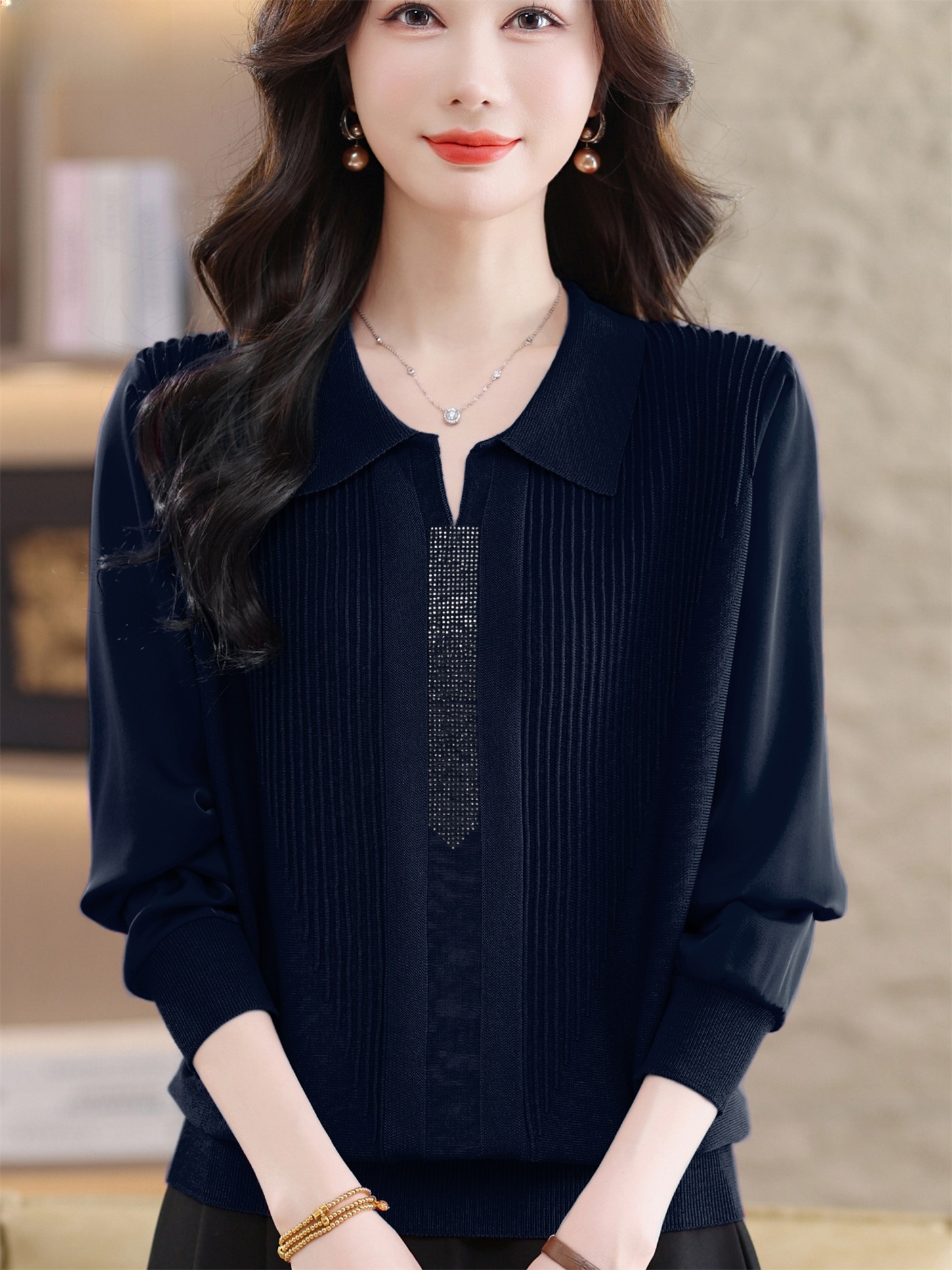 Fashionable Long Sleeve T-Shir - Women Fashion Over 60 บทวิจารณ์และราคา