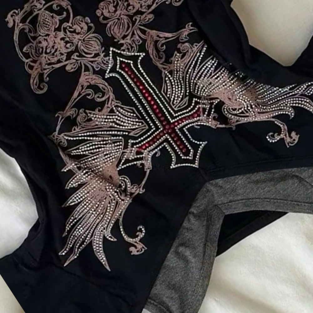 Y2K 90S Black Fake Two-Piece B - Women'S Fashion In The 90S บทวิจารณ์และราคา