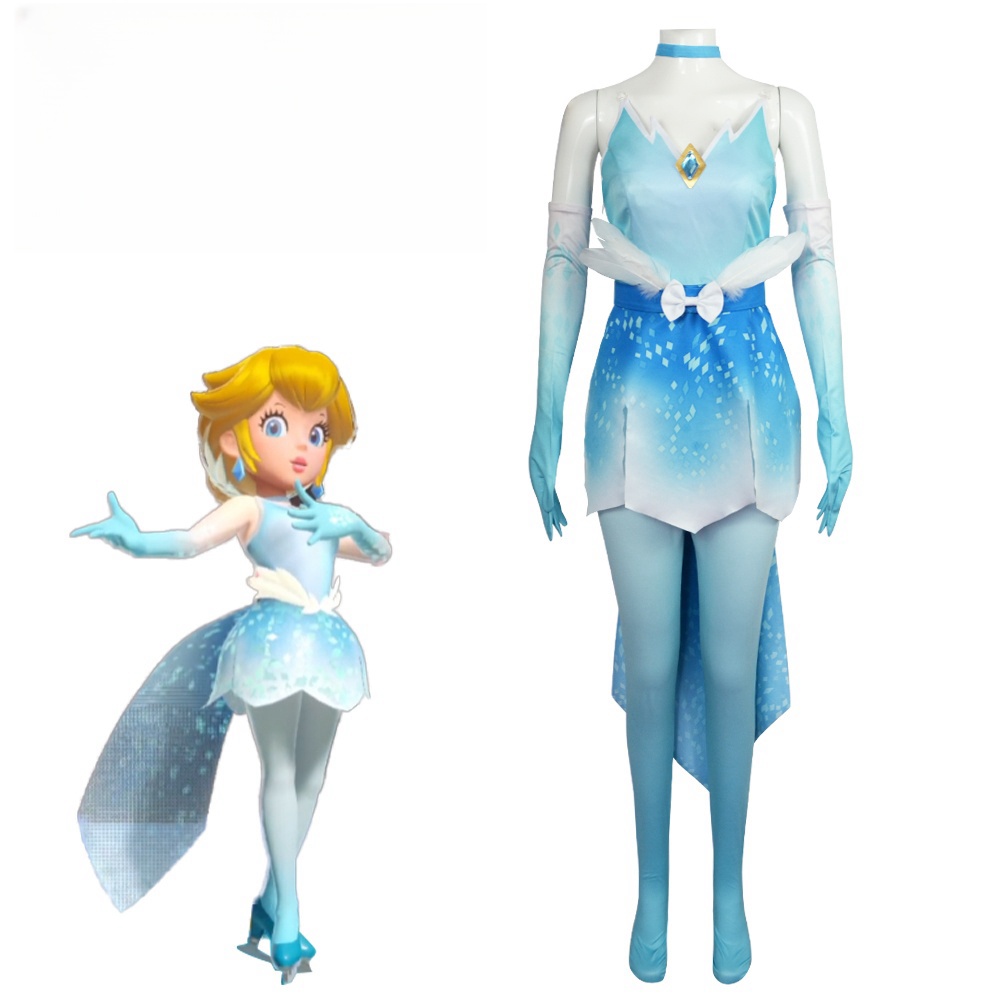 Princess Peach Toadstool Dress - Women Queen Fashion บทวิจารณ์และราคา