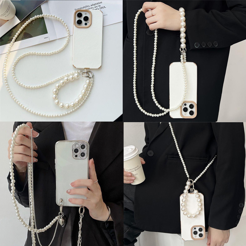 Cute Crossbody Y2K Pearl Phone - Women'S Fashion Layering บทวิจารณ์และราคา