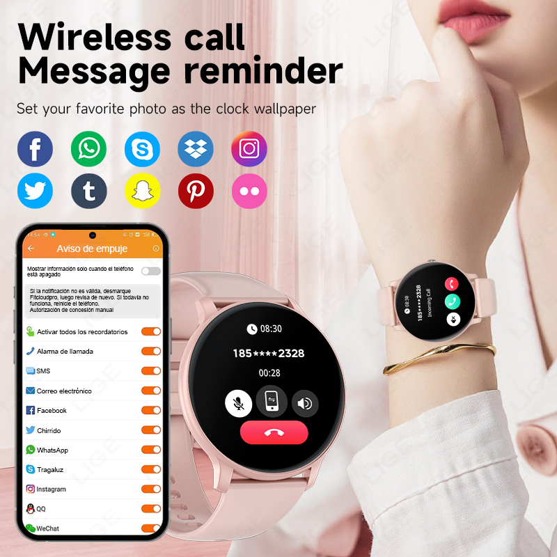 LIGE Bluetooth Call Smart Watc - Women Fashion Week 2026 บทวิจารณ์และราคา