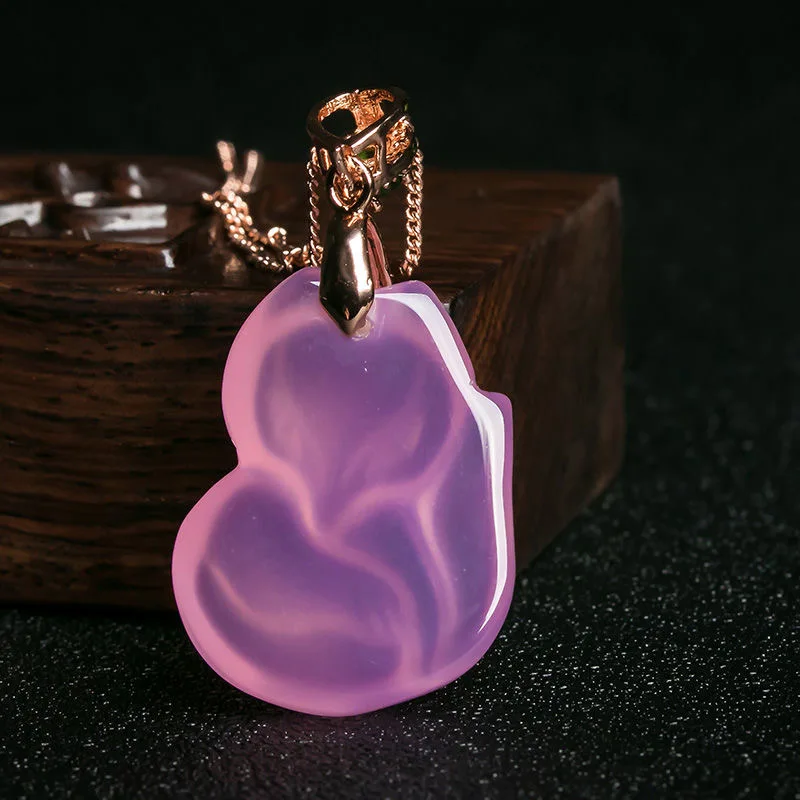 Natural Purple Agate Fox Penda - Women'S Fashion Jewellery บทวิจารณ์และราคา