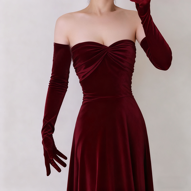 Women 65cm/53cm Velvet Long Gl - Women'S Fashion In The 1920S บทวิจารณ์และราคา