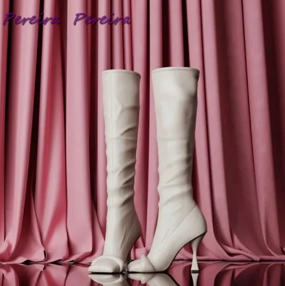 Solid Strange Style Knee-High  - Women'S Fashion Knee High Boots บทวิจารณ์และราคา