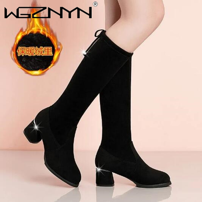 Women Autumn Winter Black Knee - Women'S Fashion Boots 2025 บทวิจารณ์และราคา