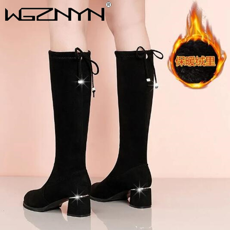 Women Autumn Winter Black Knee - Women'S Fashion Boots 2025 บทวิจารณ์และราคา