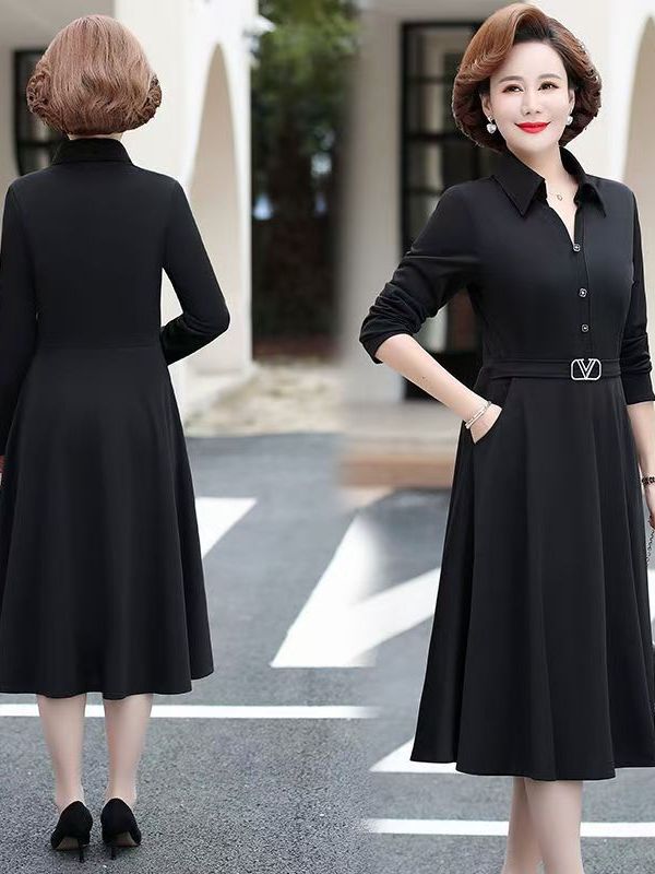 Elegant Mid-Length Dress Slimm - Women Fashion Over 60 บทวิจารณ์และราคา